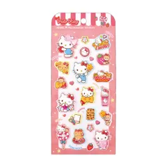 サンリオキャラクターズ ジュエルマシュマロステッカーズ　ハッピーダイナー／ハローキティ　シールのサムネイル