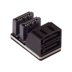 新品 chenyang デュアルSATA 7ピンオス-7ピンメス 垂直90度角度拡張アダプター ロープロファイル デスクトップSSD HDD メインボード マザーボード用
