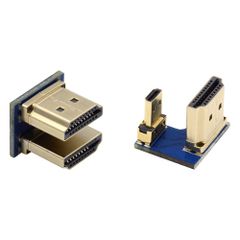 新品 NFHK HDMIからマイクロHDMIタイプAからタイプDオスコネクタソケットの反対側のU字型バックアングル付き Raspberry PI 3B/3B+/4B用 2個/セット