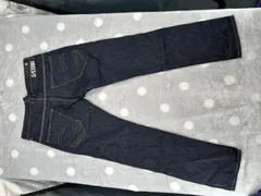 G-STAR RAW ジースターロウ デニム W34 REIFF インディゴ レザーポケット ギリシャ製 ストレート ダークウォッシュ ジーンズのサムネイル
