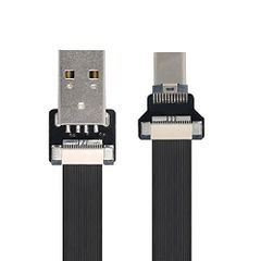 新品 NFHK USB 2.0 Type-A オスからUSB-C Type-Cオス データフラットスリムFPCケーブル FPV & ディスク & 電話用 200cm