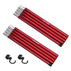 収納ケース付き コンパクト ツーリング サブポール ソロキャンプ ジュラルミン 分割式 直径19mm 2本セット入り タープポール アルミテントポール FLYFLYGOのサムネイル
