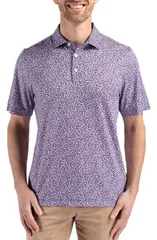 カッターアンドバック メンズ トップス ポロシャツ プリント Cutter Buck Pike Flora Print Polo College Purple パープルのサムネイル