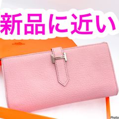 エルメス✨ベアン デュプリ 三つ折り 長財布 ブラック 129 - メルカリ