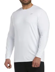 リーボック メンズ トップス シャツ Reebok Long Sleeve Base Layer Top White ホワイトのサムネイル