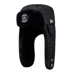 ニューエラ メンズ アクセサリー 帽子 キルティング Mens New Era Black Dallas Cowboys Quilted Trapper Hat Black ブラックのサムネイル