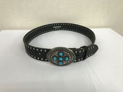 ギターストラップ 本革3mm厚 ターコイズ風コンチョ 117〜130cm - メルカリ