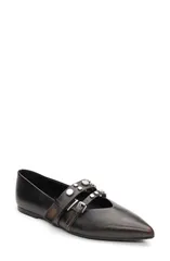 アッシュ レディース シューズ パンプス Ash Britnie Pointed Toe Flat Black Distressed ブラックのサムネイル