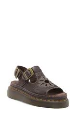 ドクターマーチン レディース シューズ ヒール サンダル Dr Martens Dunnet Flower Slingback Sandal Kelp Brown ブラウンのサムネイル