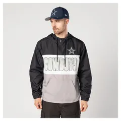 ニューエラ メンズ アウター ジャケット・ブルゾン Mens New Era Navy Dallas Cowboys Ripstop QuarterZip Hooded Windbreaker Navのサムネイル