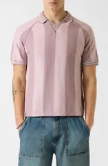 ゲス メンズ トップス ポロシャツ セーター GUESStripe Polo Sweater Lilac ライラックのサムネイル