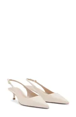 マンゴ レディース シューズ パンプス MANGO Mona Slingback Pump Ecru エクリュのサムネイル