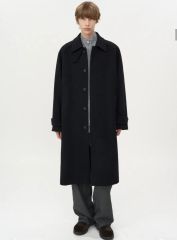 激レア】 タグ付き・新品MUJI Labo カシミヤ混チェスターコート 黒 L