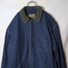【90s/L.L.Bean/エルエルビーン】デニム 襟コーデュロイ ハンティングジャケット  裏地ブランケット 取り外し可能 f783 fuyuのサムネイル