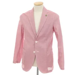 【中古】ジャンネット giannetto RIVIERA コットン 2B カジュアルジャケット ピンク【サイズ42】【メンズ】のサムネイル