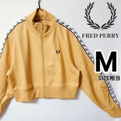 FRED PERRY トラックトップ ジャージジャケット黄 テープロゴ 女性Mのサムネイル