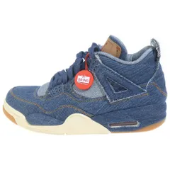 NIKE (ナイキ) ×LEVI'S AIR JORDAN 4 RETRO LEVIS NRG AO2571-401 リーバイス エアジョーダン4 レトロ Rタグ ローカットスニーカー デニム インディゴ US8/26cmのサムネイル