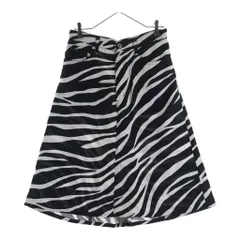 JUNYA WATANABE COMME des GARCONS (ジュンヤワタナベ コムデギャルソン) 16SS リネン ゼブラ柄 ロングスカート AD2015 ブラック/ホワイト JQ-P038 レディースのサムネイル