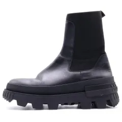 MONCLER (モンクレール) NEUE CHELSEA チェルシー サイドゴア レザー ブーツ ブラックのサムネイル