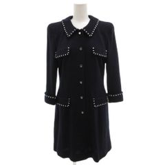 希少大きいサイズ42✨未使用級 FOXEY ロゴボタン ブレード ワンピース 