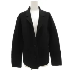 ミーイッセイミヤケ me ISSEY MIYAKE ニットテーラードジャケット シングル 2B ノーベント 黒 ブラック /GV ■ECD005のサムネイル
