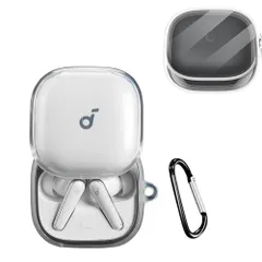 ELYBYYLE for Anker Soundcore Liberty 5 ケース Soundcore Liberty 5用 保護カバー 保護ケース シリコンケース 装着充電可能 全面保護 落下防止 キズ防止 耐衝撃 防塵 軽量 収納 カラビナ付き Sounのサムネイル