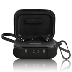 PRODELI For Anker Soundcore P41i 専用 ケース カバー キズ防止 シリコン素材 耐衝撃 カラビナ付き イヤホンケース 紛失防止 軽量 装着充電可能 柔らかい soundcore p41i 用 保護カバー(ブラック)のサムネイル