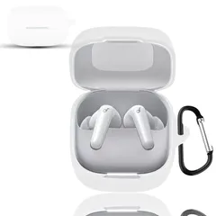 AIYYXX anker soundcore p31i ケース 対応 anker soundcore p31i 液状シリコン ケース 全面保護 落下防止 キズ防止 耐衝撃 装着充電可能 軽量小型 紛失防止 カラビナ付き カバー（ホワイト）のサムネイル