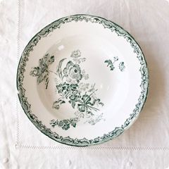 フランス アンティーク Gien ジアン 鳩と薔薇の平皿プレート - メルカリ