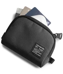 【Ringke】MINI POUCH HALF POCKET イヤホンケース ICカード 現金 コイン入れ イヤホンポーチ ミニポーチ ミニバッグ (カラビナ付き) - Blackのサムネイル