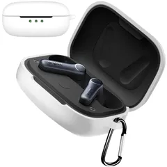 CIOODDW 可兼容 earfun air pro 4 ケース【CIOODDW】対応 earfun air pro 4 液状シリコン ケース全面保護 充電 LEDライトが見える 耐衝撃 軽量 キズ防止 キーホルダー付き イヤーファンエアプロ4 カバー(ホワイのサムネイル