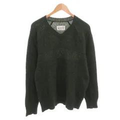 マルタンマルジェラ 10 Martin Margiela 10 06AW ニット セーター 長袖 Vネック ウール 刺繍 M 緑 グリーン /FFのサムネイル