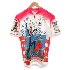 海外古着 ジョルダーナ サイクルジャージ ハーフジップ L パネル柄