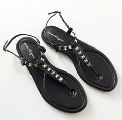 新品 Ferragamo フェラガモ レザー 厚底サンダル 23.5-24cm - メルカリ