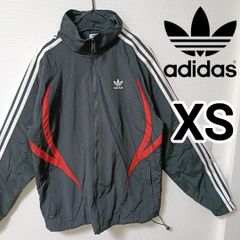 アディダス 黒 アーカイブトラックジャケット 男性XS ナイロンブルゾン