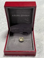 GEORG JENSEN   ジョージ ジェンセン　SV925   ラウンド　くぼみフォルム　タイタック　サークル　ラペルピン　74のサムネイル