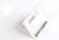 수량 한정 여행, 나들이, 온라인 수업, 경량 출장 핸드폰 거치대, 스마트폰 거치대, 재택근무, 7단 각도조절, 얇은 (흰색) 접이식 스마트폰 거치대
