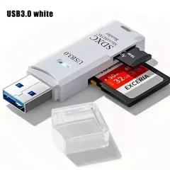 No.33 USB3.0カードリーダー SD/TF対応 高速転送 コンパクトタイプ パソコン スマホ対応のサムネイル