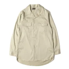 【美品】At LAST&CO アットラスト シャツ ベージュ サイズ:14 | コットンツイル オープンカラー シャツ | トップス カジュアルシャツ 長袖【メンズ】【中古】のサムネイル