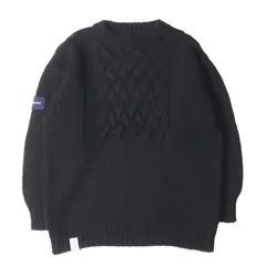 【美品】DESCENDANT ディセンダント ニット ネイビー 紺 サイズ:2 | 20AW ケーブル編み クルーネック ニットセーター (FADED CABLE KNIT) | トップス 長袖【メンズ】【中古】のサムネイル