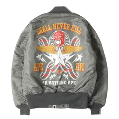 【美品】A BATHING APE ア ベイシング エイプ ジャケット セージグリーン サイズ:S | 00s THE REAL McCOYS ウイングロゴ L-2B フライトジャケット | 00年代 アーカイブ【メンズ】【中古】のサムネイル