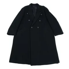 ワイズフォーメンY's for men メルトンウールダブルピークドラペルコート 紺Sのサムネイル