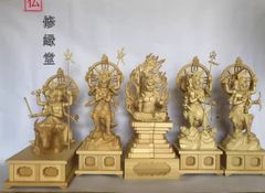 修縁堂】寺院用仏具 鬼面三鈷杵 バジュラ希少vajra 密教法具古美術品
