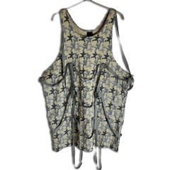 USA製】80s CACTUS CLUB フラミンゴ 総柄 半袖シャツ M ブラック 