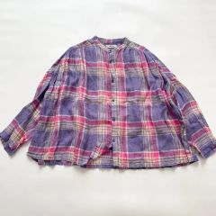 美品】イチアンティークス リネンボイルマドラスチェックシャツ - メルカリ