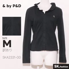 訳あり & by P&D トップス ブラウス　長袖　フリルカラー　ロゴ　ラインストーンのサムネイル