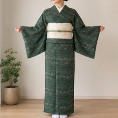 正絹 単衣 小紋 波図案 クールビューティー 逸品 未使用品 K230 美品 単衣 立沸 横段 小紋 正絹 和装 和服 着物 - メルカリ