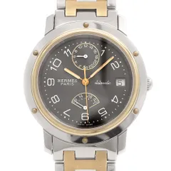 HERMES エルメス クリッパー パワーリザーブ GMT CL5.720 デイト 裏