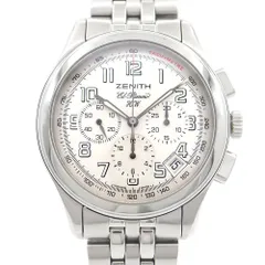 ZENITH ゼニス クラス エルプリメロ 02.0500.420/04 クロノグラフ デイト 100m防水 裏スケ 黒 ブラック SS ステンレス メンズ 手巻き【6ヶ月保証】【腕時計】【中古】のサムネイル
