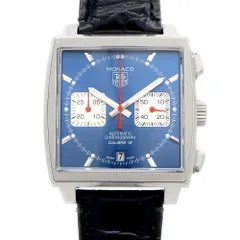 TAG Heuer タグホイヤー モナコ スティーブ マックイーン キャリバー12 クロノグラフ CAW2111 デイト スモールセコンド 裏スケ 100m防水 青 ブルー SS ステンレス 純正尾錠 メンズ 自動巻き ヴィンテージ アンティーク【6ヶ月保証】【腕時計】【中古】 TAG Heuer タグホイヤー モナコ スティーブ マックイーン キャリバー12